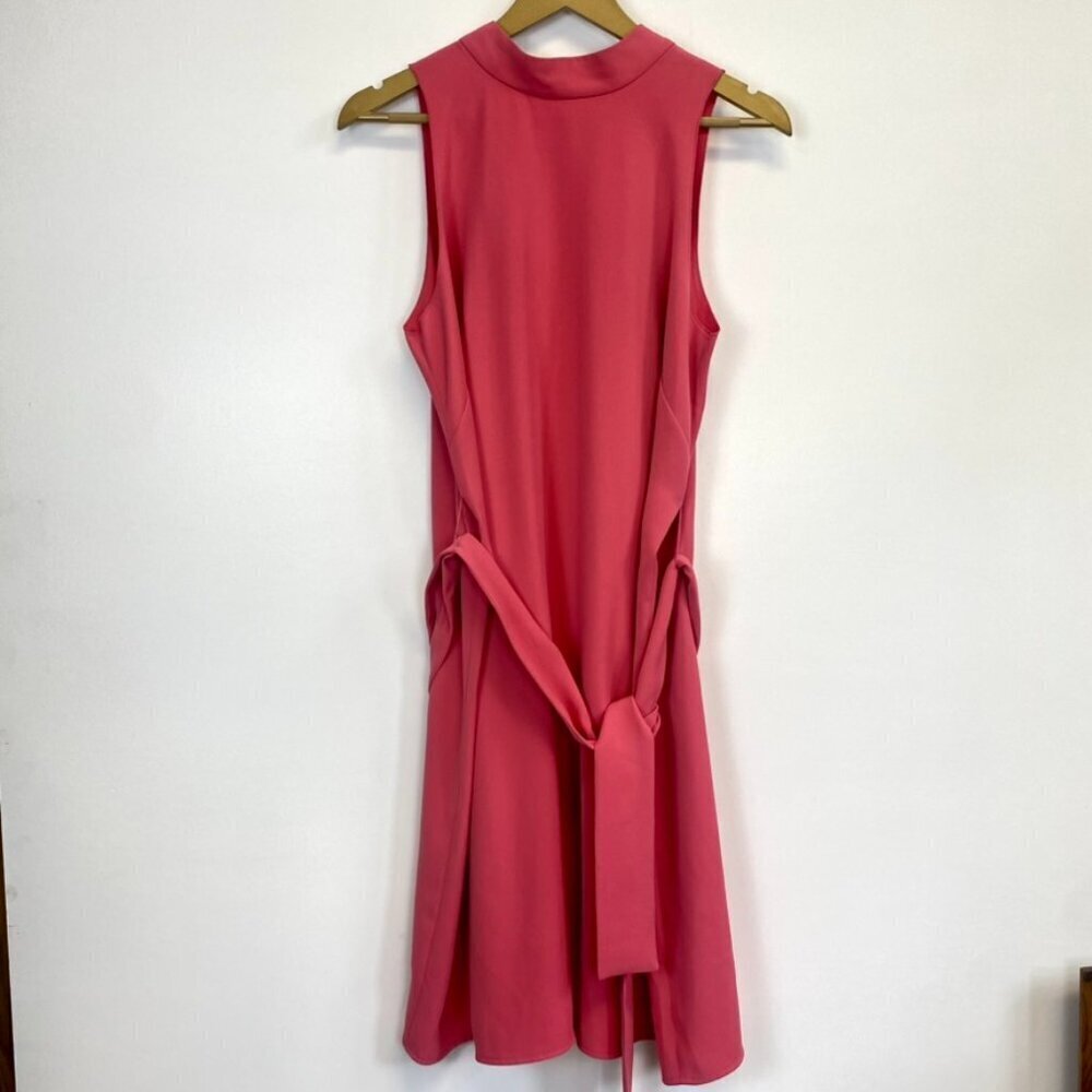 Ann Taylor Pink Sleeveless Belted Dress